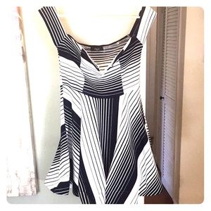 Blue and white dress